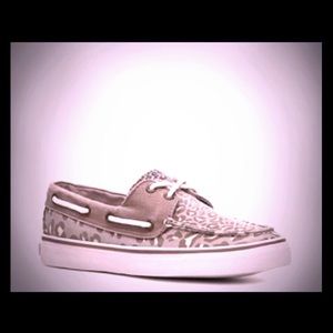 Sperry biscayne leaopard print boat shoes